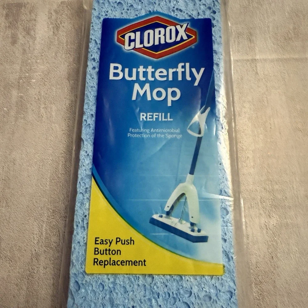 Clorox Butterfly‎ Mop Refill Easy Push Button Replacement